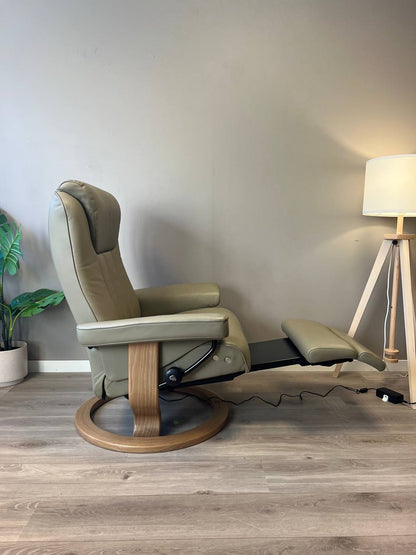 Stressless Bliss Power lenestol (L) i olivengrønt skinn