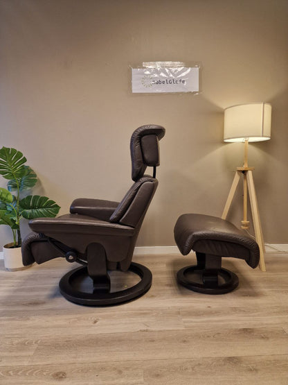 Brukt Stressless Capri (L) lenestol m/krakk i brun - detaljbilde understell