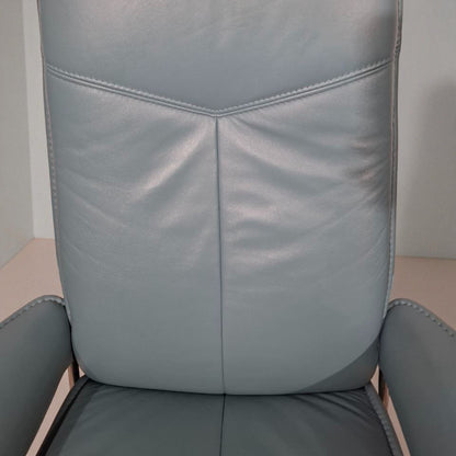 City Star Stressless lenestol m/krakk – Blå skinn | Ekornes kvalitet hos MøbelGlede