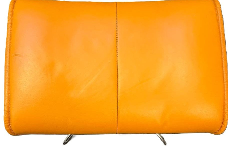 Stressless City Star lenestol med krakk – Oransje skinn | Ekornes | MøbelGlede