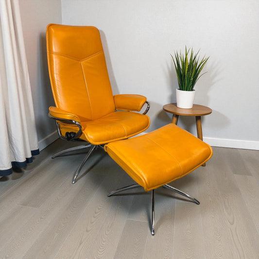 Stressless City Star lenestol m/krakk – Romslig Orange | MøbelGlede
