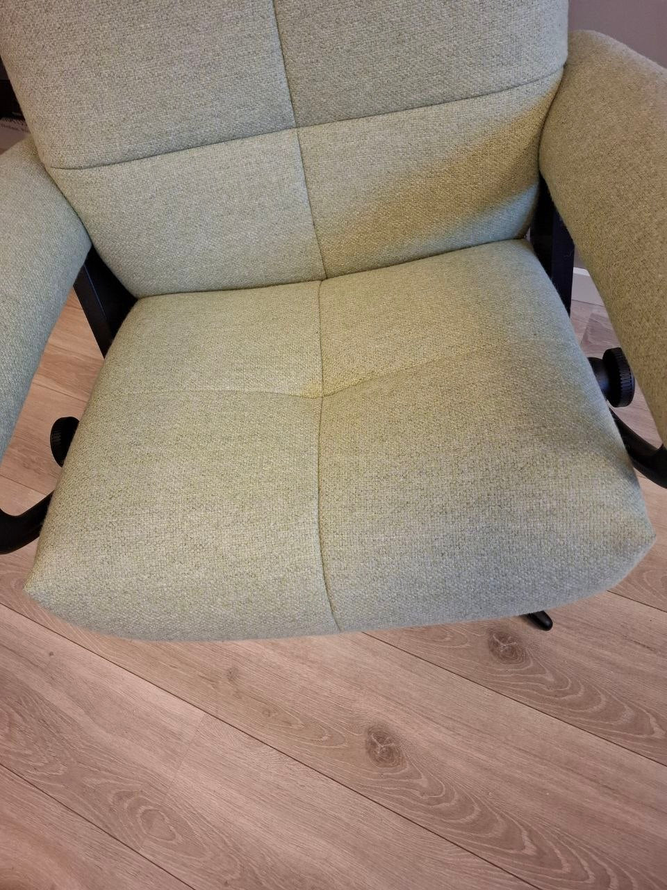 Stressless David (M) lenestol m/krakk i grønn tekstil