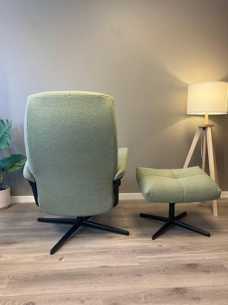 Stressless David (M) lenestol m/krakk i grønn tekstil