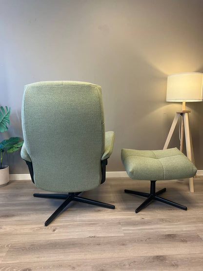 Stressless David (M) lenestol m/krakk i grønn tekstil