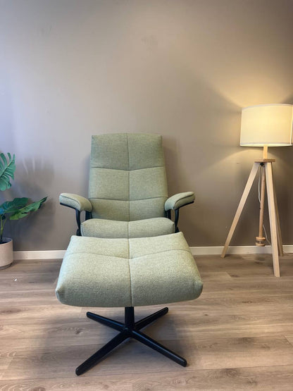 Stressless David (M) lenestol m/krakk i grønn tekstil