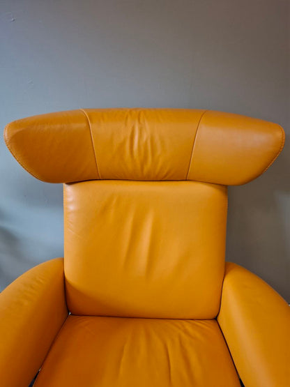 PENT BRUKT | Stressless Jazz (M) lenestol med krakk i oransje - ikonisk modell