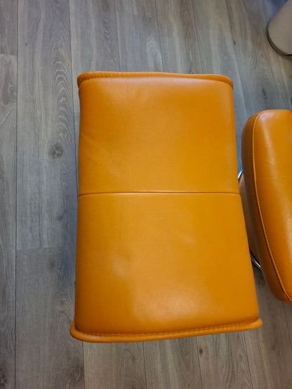 Brukt Stressless Jazz (M) lenestol m/krakk i oransje - helvisning