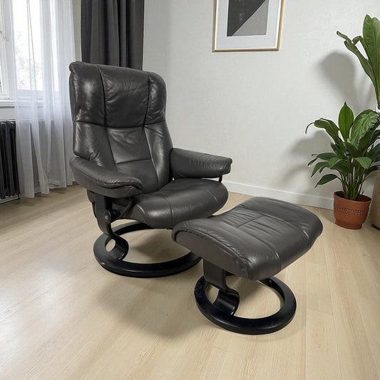 Stressless Mayfair i grått skinn – Kvalitet & Komfort fra Ekornes | MøbelGlede