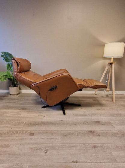 Stressless® Scott motorisert lenestol i cognac skinn