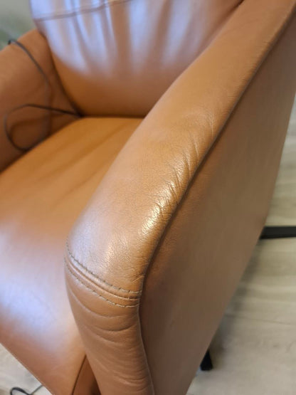 Stressless® Scott motorisert lenestol i cognac skinn