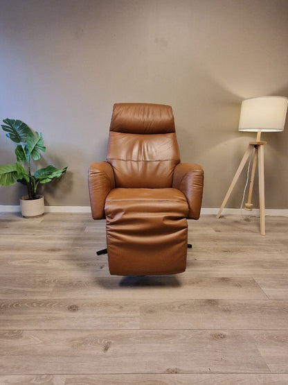 Stressless® Scott motorisert lenestol i cognac skinn
