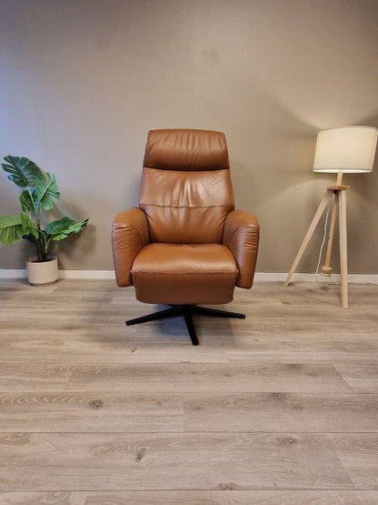 Stressless® Scott motorisert lenestol i cognac skinn