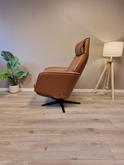 Stressless® Scott motorisert lenestol i cognac skinn