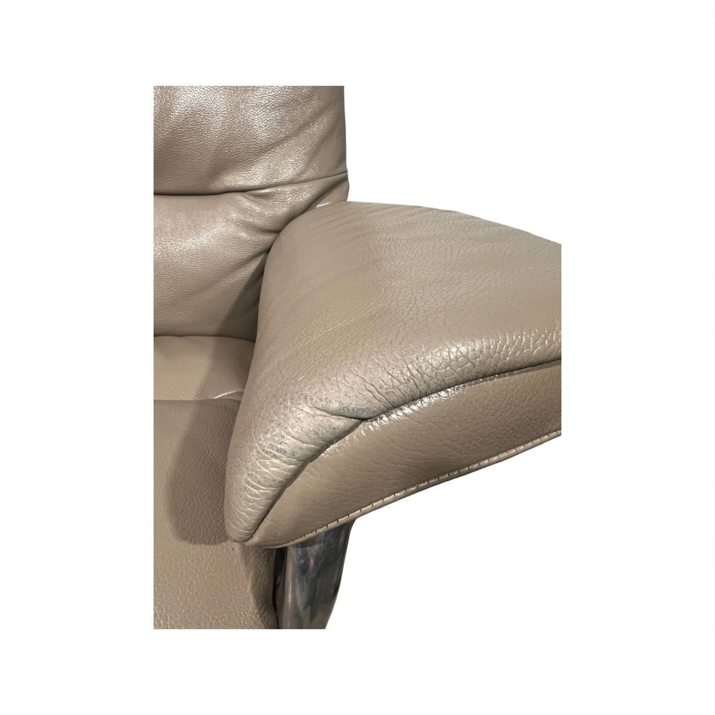 Stressless View (M) Lenestol med Krakk – Mørk Beige Skinn | MøbelGlede