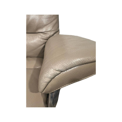 Stressless View (M) Lenestol med Krakk – Mørk Beige Skinn | MøbelGlede