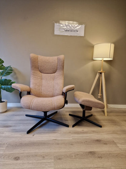 Brukt Stressless Wing (M) lenestol m/krakk i rose - detaljbilde understell