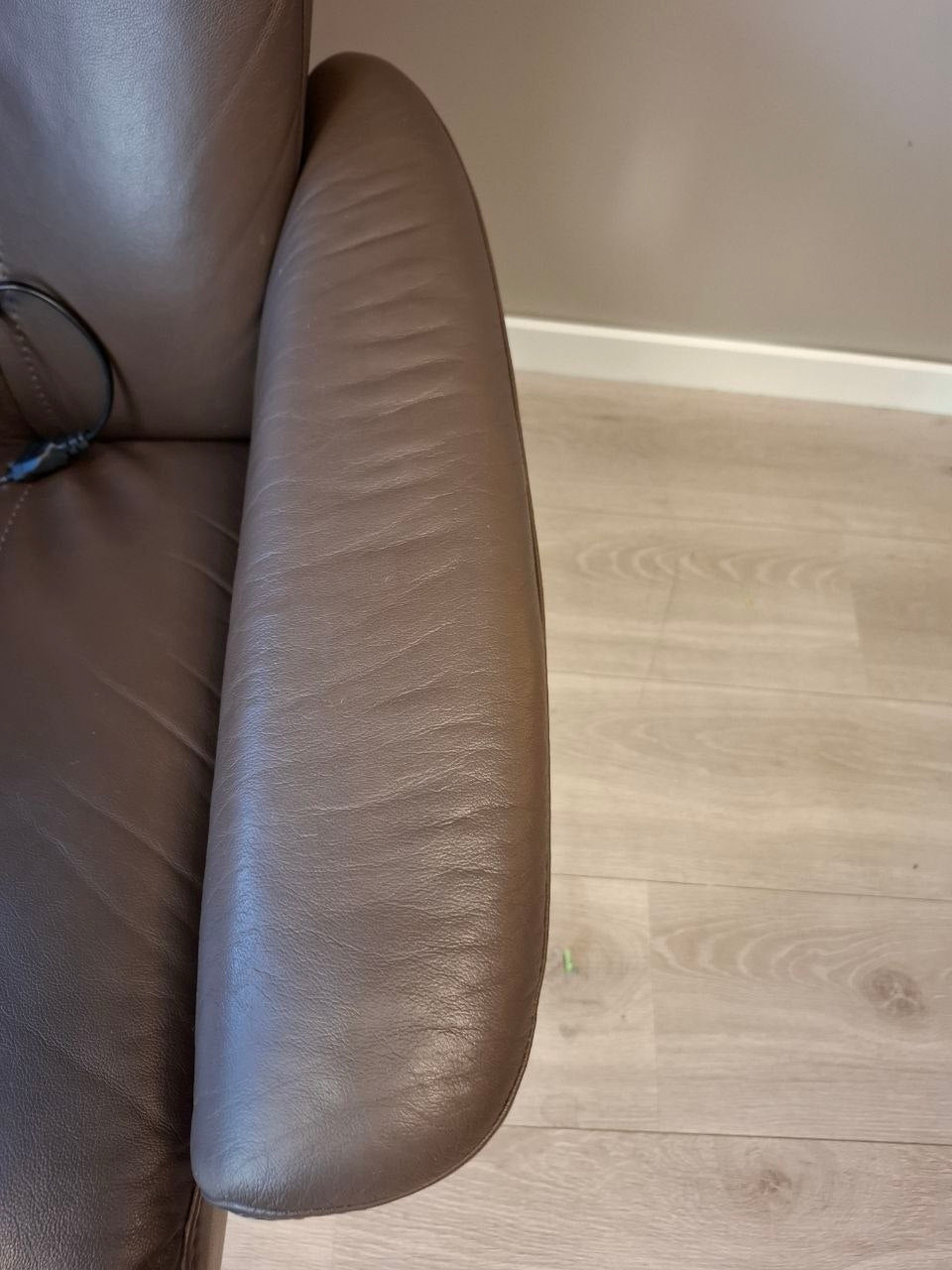 Stressless Wing Power (M) Leg&Back elektrisk lenestol Brun skinn med batteri