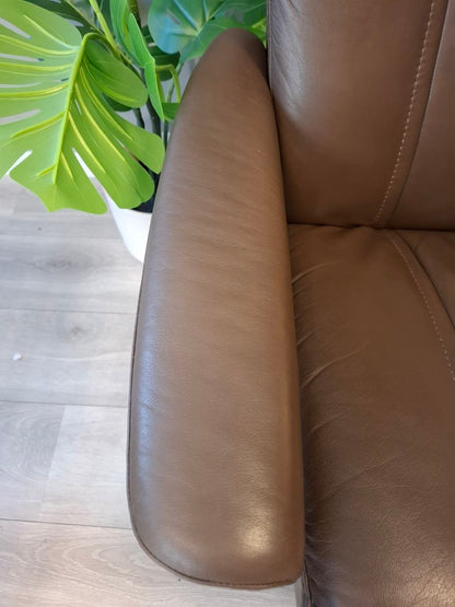 Stressless Wing Power (M) Leg&Back elektrisk lenestol Brun skinn med batteri