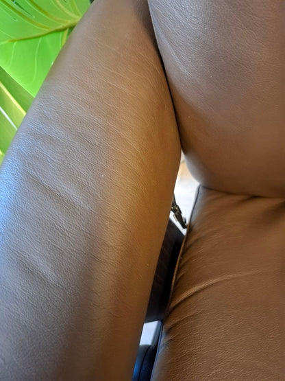 Stressless Wing Power (M) Leg&Back elektrisk lenestol Brun skinn med batteri