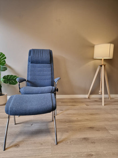 Brukt Stressless You James lenestol m/krakk i blå - i interiorsetting